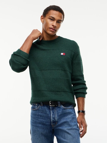 Tommy Jeans Trui in Groen: voorkant