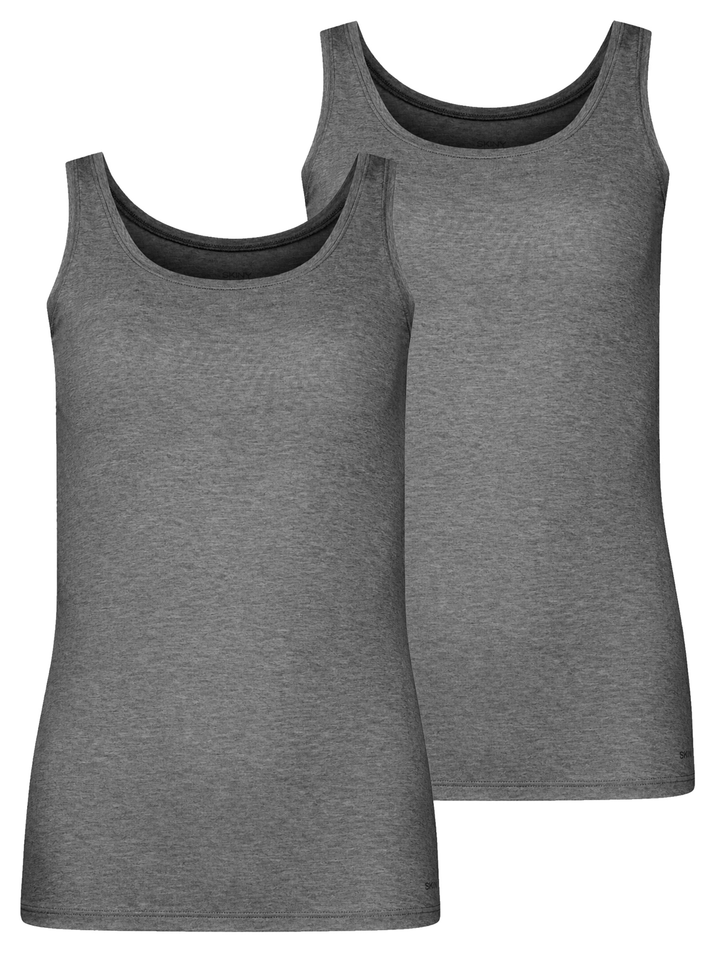 Skiny Top '2er P Tanktop' in Grey: front
