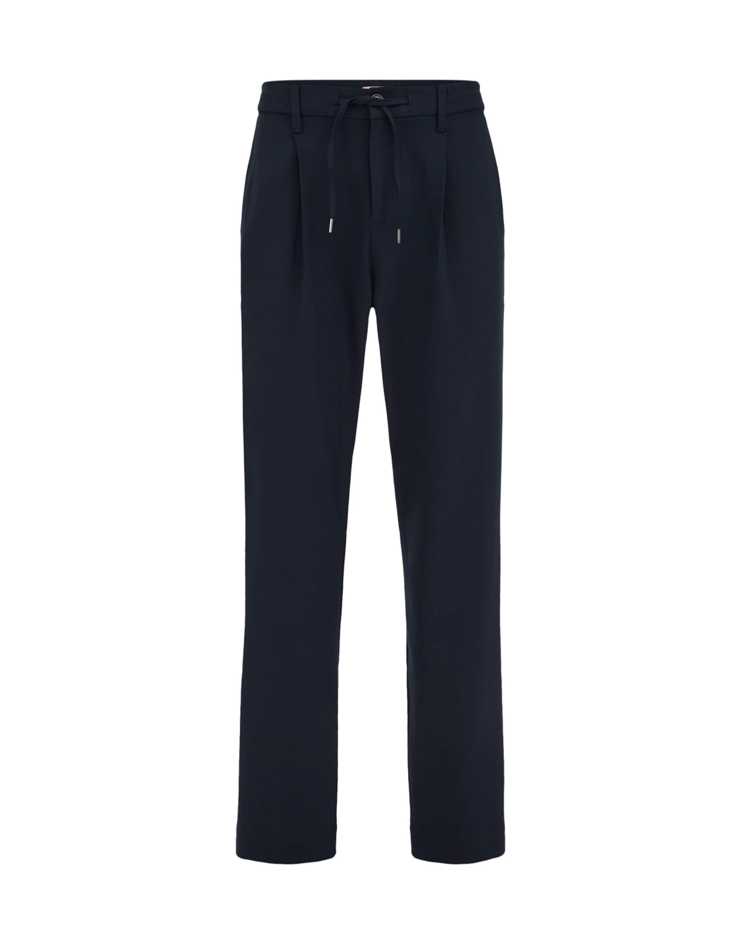 Pantaloni con pieghe WE Fashion di colore blu scuro, Visualizzazione prodotti