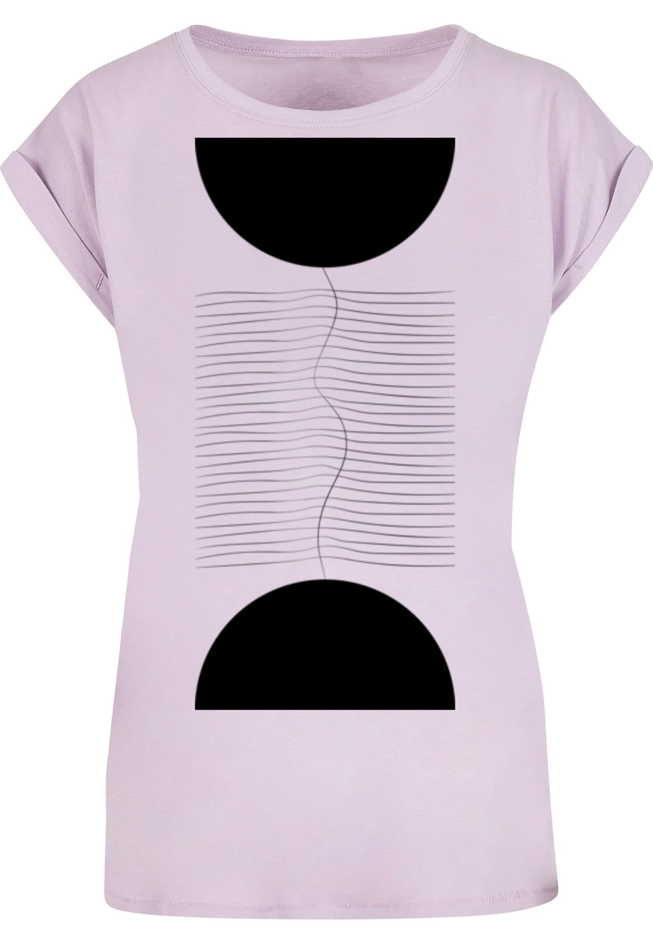Merchcode T-Shirt 'Abstract Lines' in Lila: Vorderseite