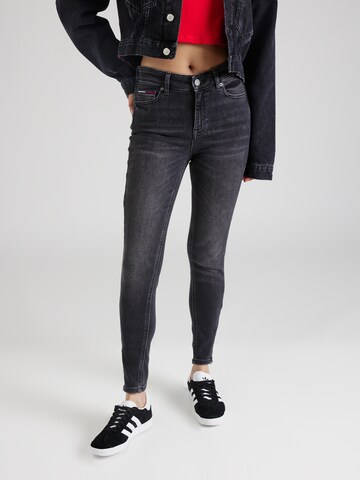 Tommy Jeans Skinny Jeans 'Nora' in Zwart: voorkant