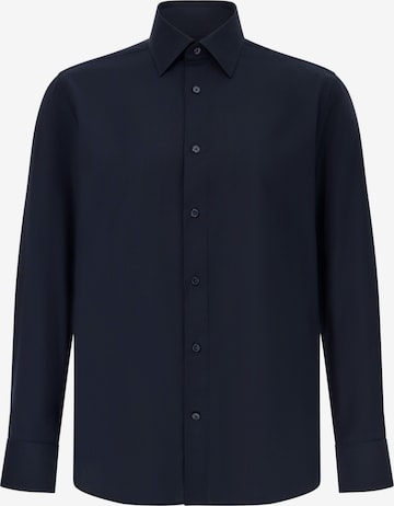 Coupe regular Chemise Boggi Milano en bleu : devant