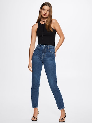 MANGO Tapered Jeans i blå