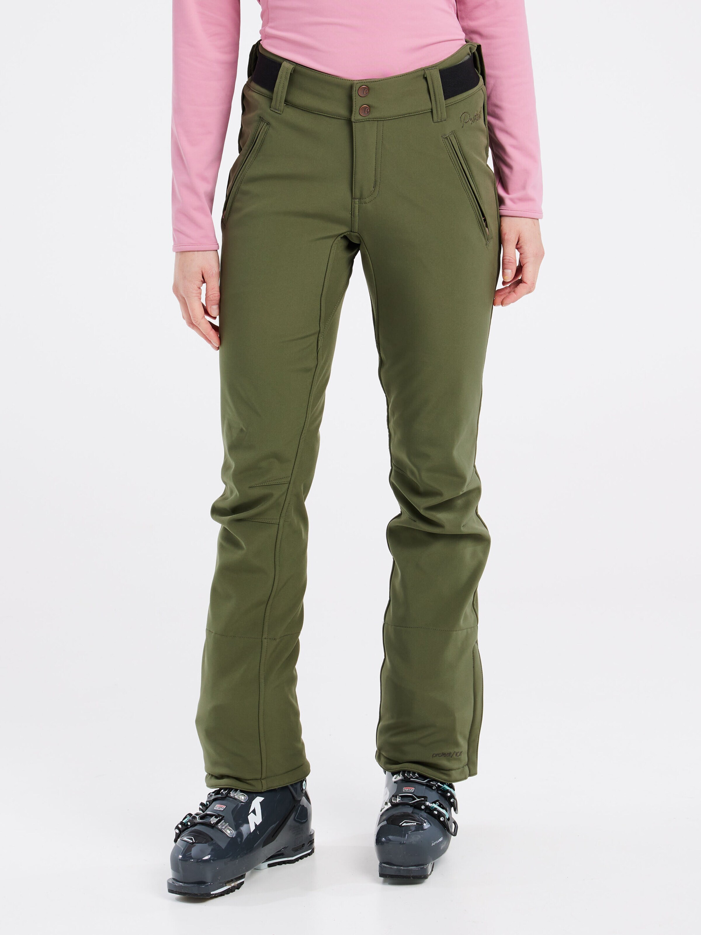 PROTEST Slim fit Workout Pants 'LOLE' in Green: front