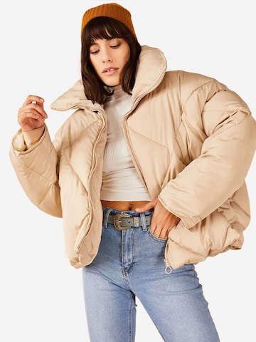 Bianco Lucci Winter jacket in Beige: front