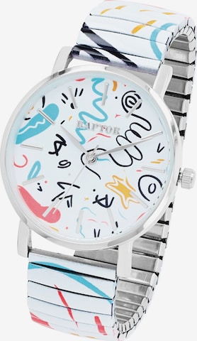 Raptor Analog Watch 'Colorful Edition, Mineralglas' in White: front