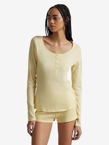 Polo Ralph Lauren Longsleeve ' Whisper Weight Cotton ' in Gelb: Vorderseite