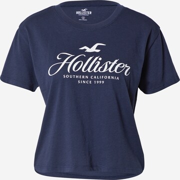 Tricou de la HOLLISTER pe albastru: față