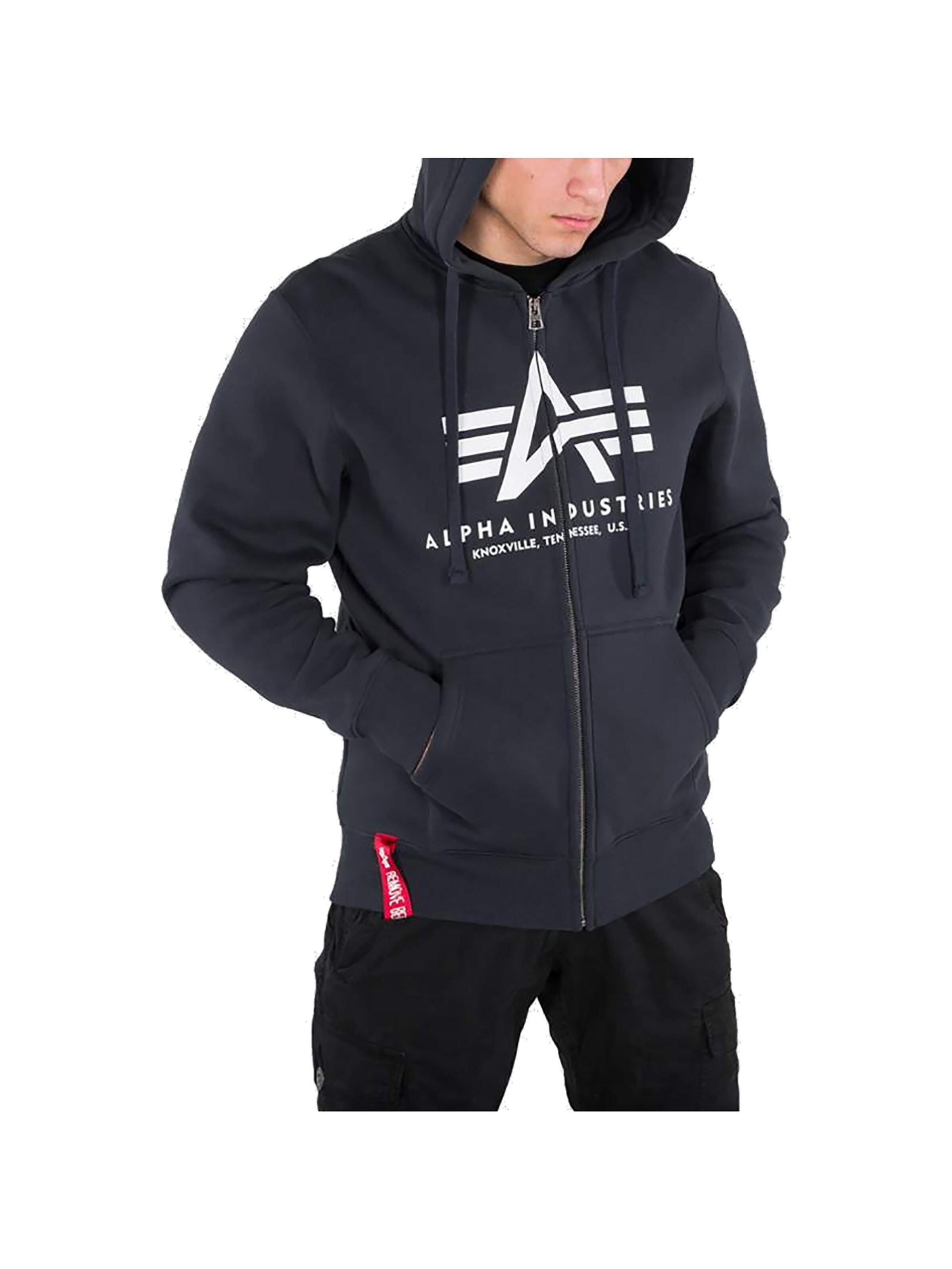ALPHA INDUSTRIES Sweatshirt 'Basic Logo' in Blue