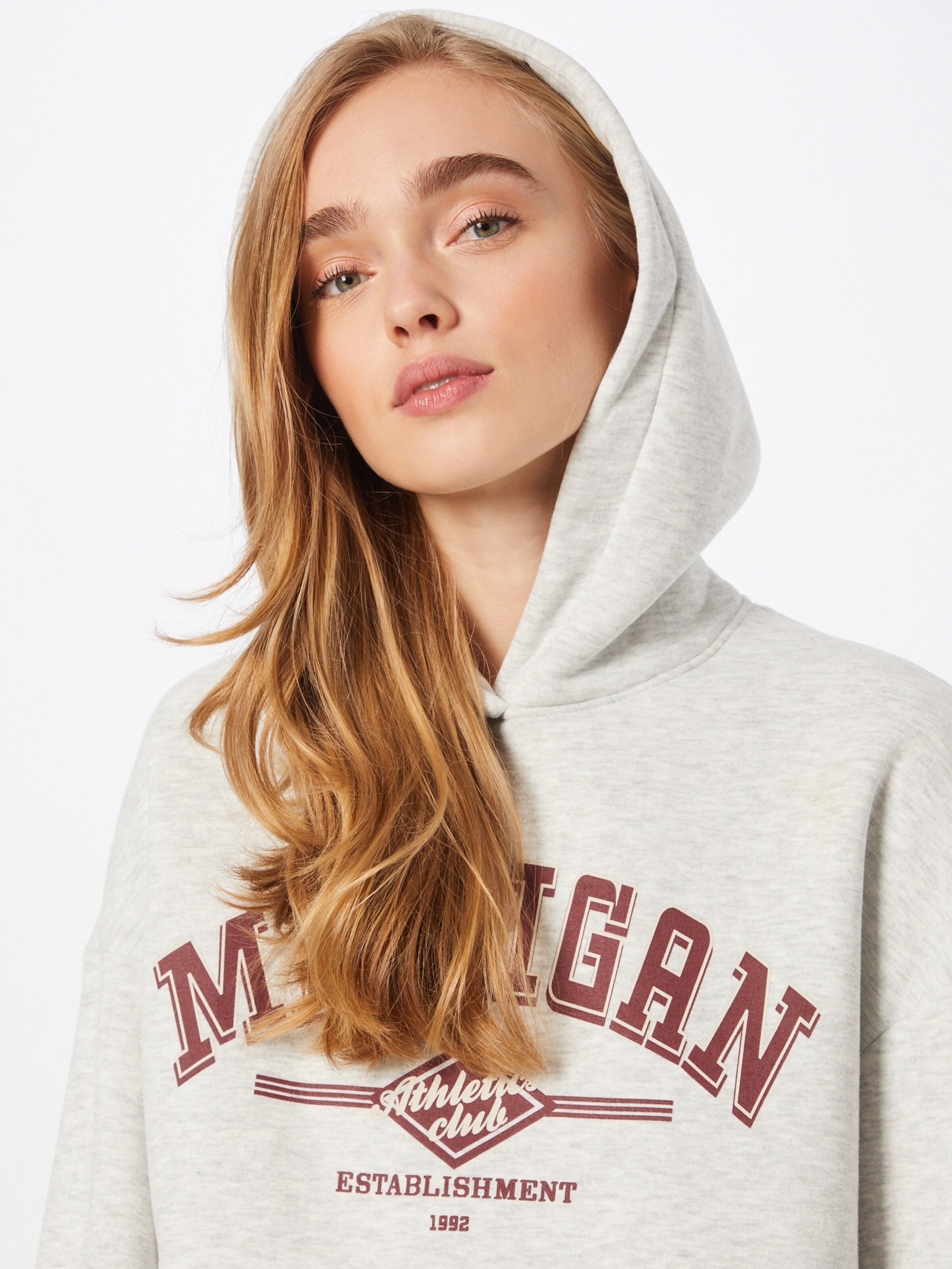 Frauen Sweat Gina Tricot Sweatshirt 'Lola' in Graumeliert - HC58269 Frauen Sweat Gina Tricot Sweatshirt 'Lola' in Graumeliert - HC58269