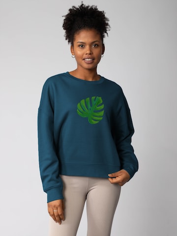 Felpa 'Monstera 2.0 ' di Watapparel in verde: frontale