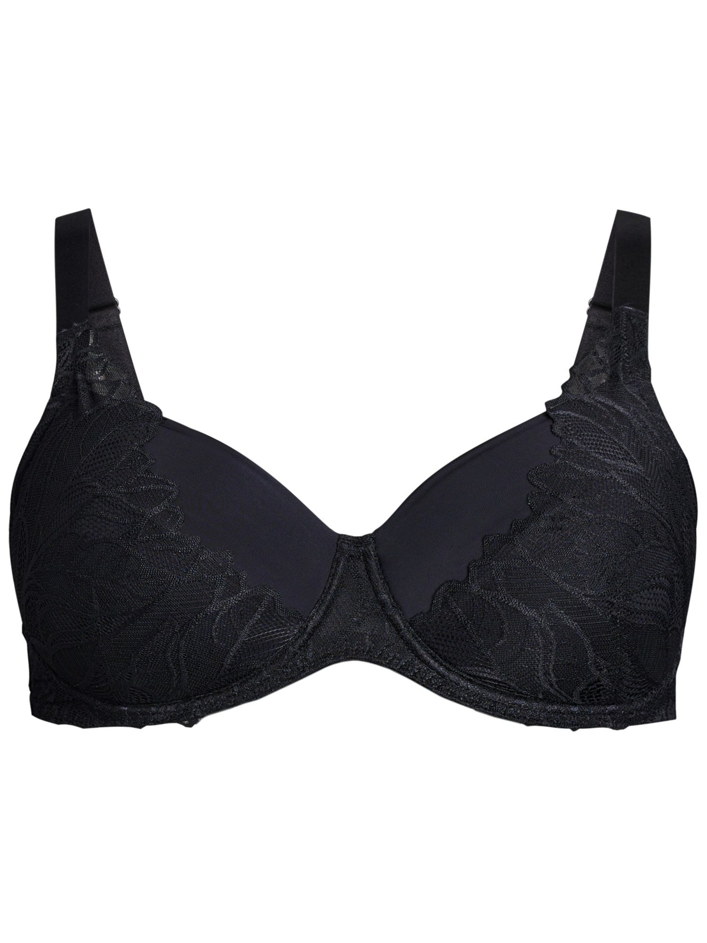 Devoted by Zizzi T-särgi Rinnahoidja 'Layla', värv must: eest vaates