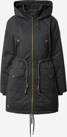 Parka mi-saison 'CRESCEND' Ragwear en noir : devant