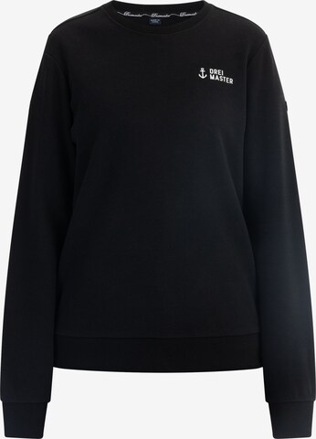 DreiMaster Maritim Sweatshirt 'Kilata' in Schwarz: predná strana