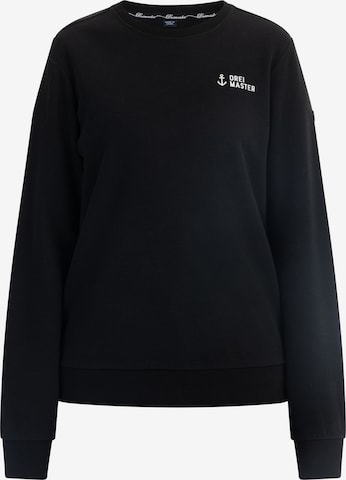 DreiMaster Maritim Sweatshirt 'Kilata' in Black: front