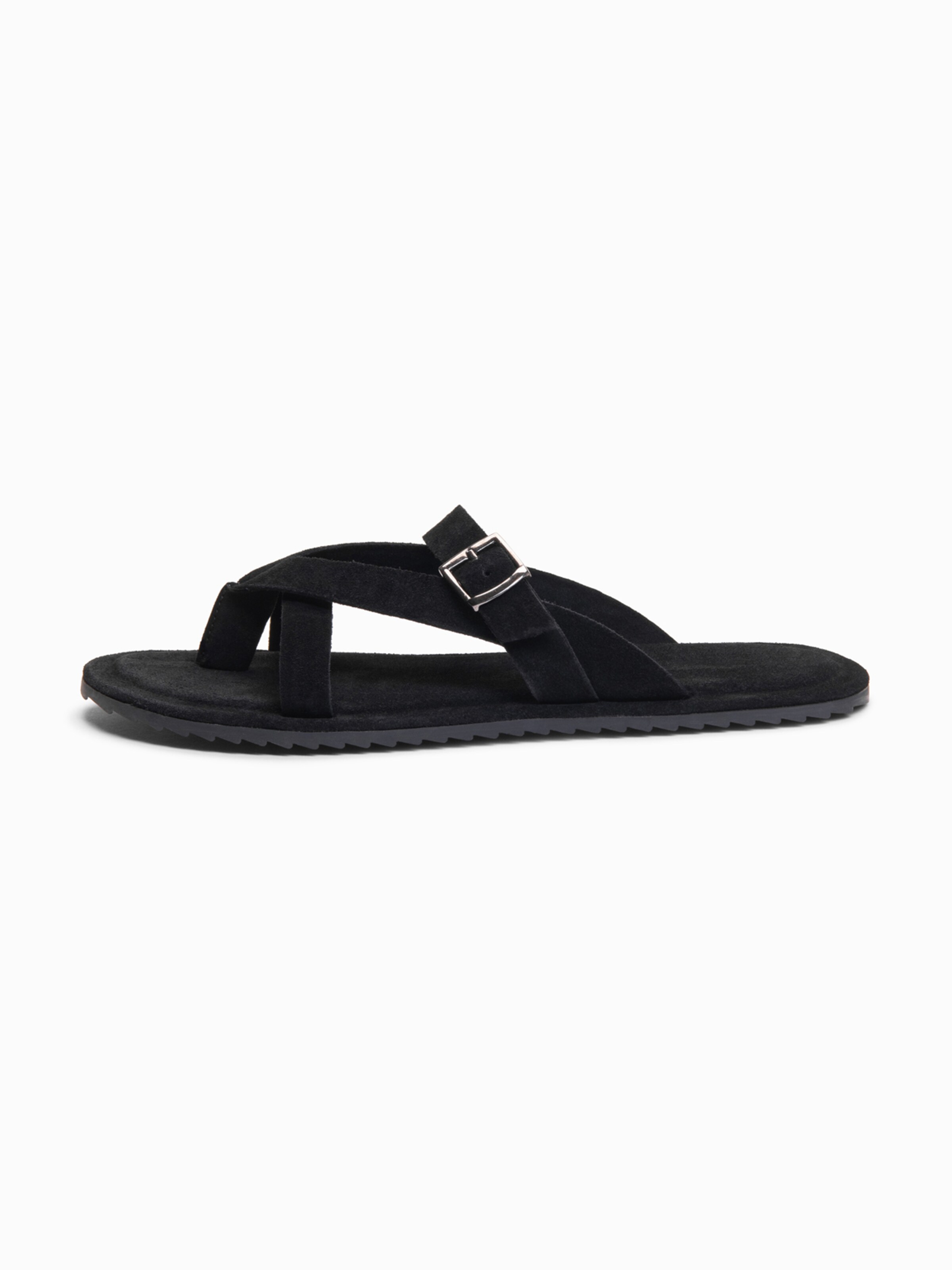 Ombre Teenslippers 'Klapki' in Zwart