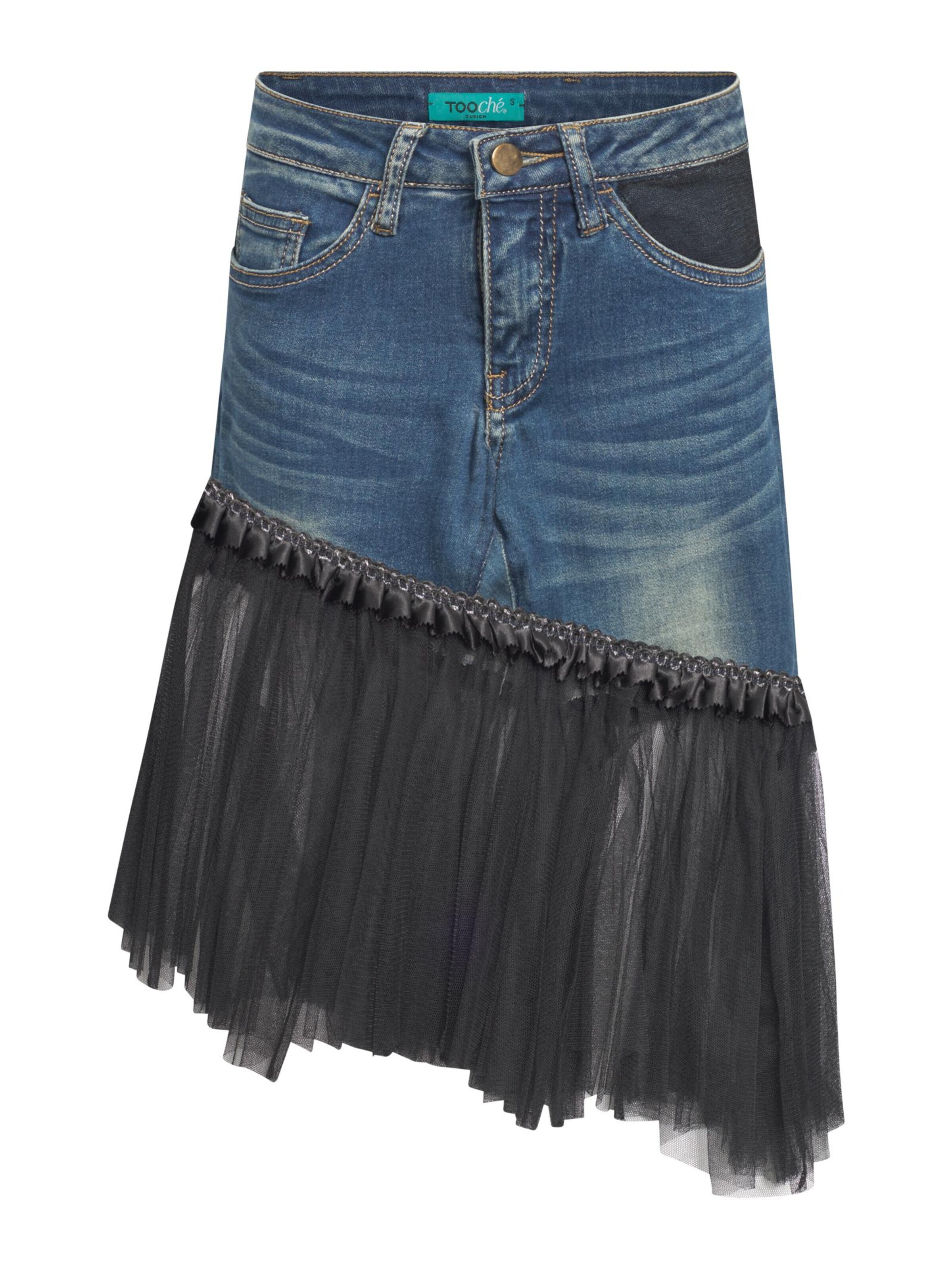 TOOche Skirt in Blue: front