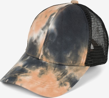 styleBREAKER Cap 'Ponytail Baseball Cap Batik mit Mesh Einsatz' in Orange: front