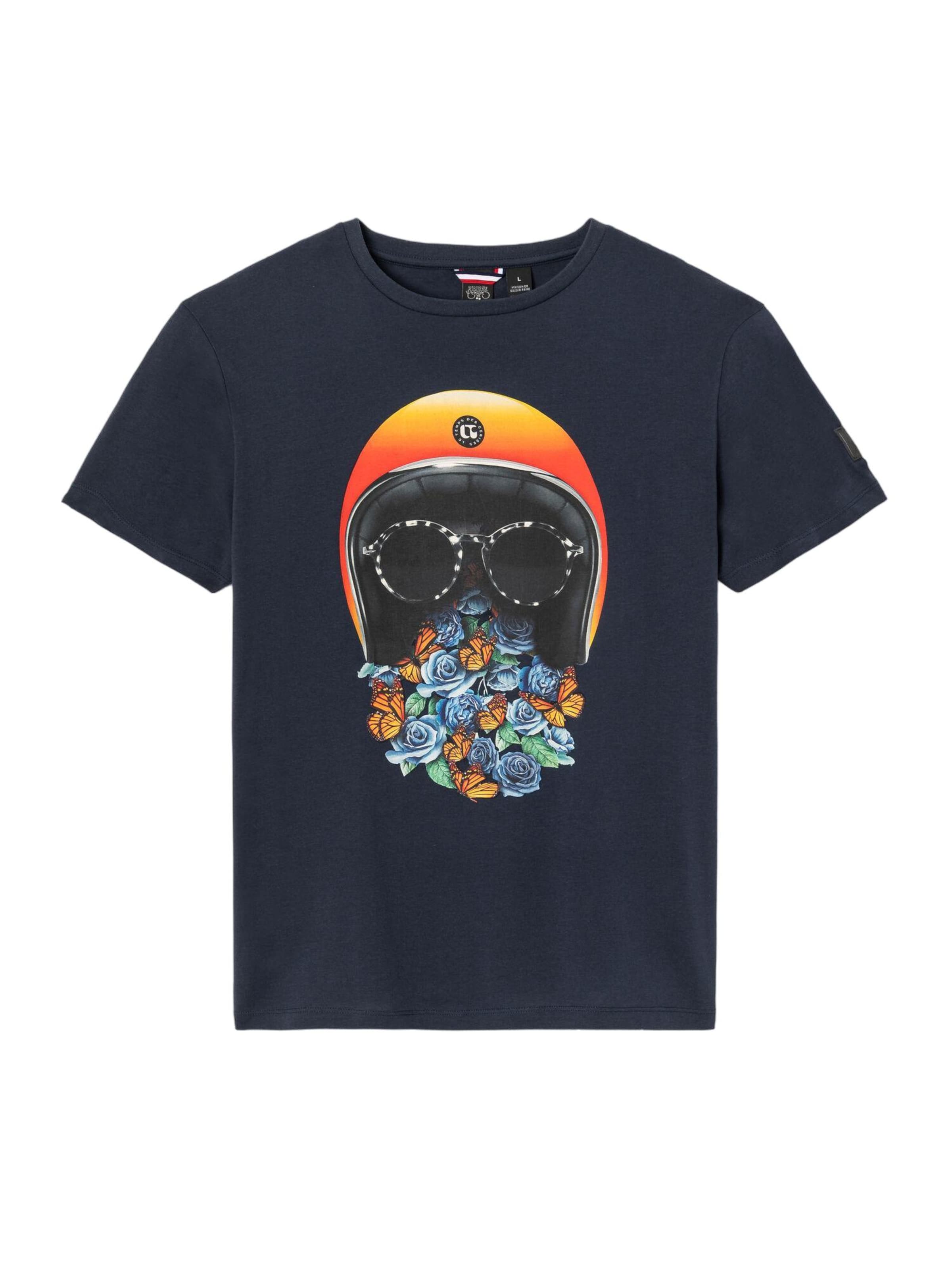 T-Shirt 'Jamie' Le Temps Des Cerises en bleu : devant