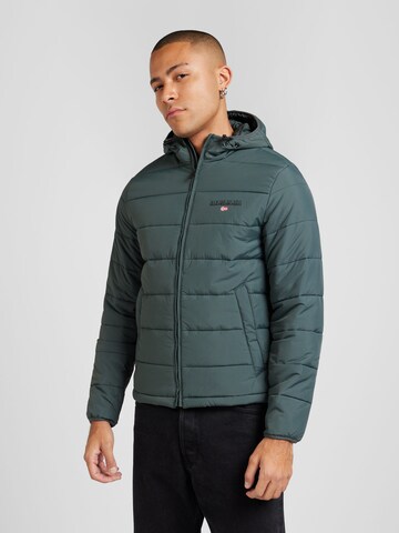 Veste mi-saison NAPAPIJRI en vert : devant