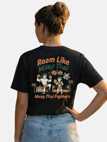 RoamLikeSummer Shirt 'Muay Thai Fighters' in Black