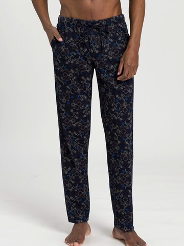 Hanro Pyjamabroek ' Night & Day ' in Blauw: voorkant