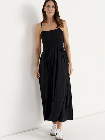 Cellbes of Sweden Jerseykleid mit Smokarbeit in Schwarz