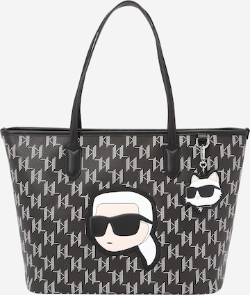 Shopper 'Ikonik 2.0' di Karl Lagerfeld in nero: frontale