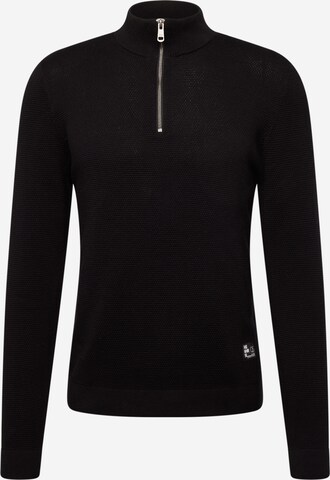 Pullover di QS in nero: frontale