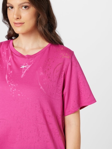 Reebok - Camisa funcionais 'Burnout' em rosa