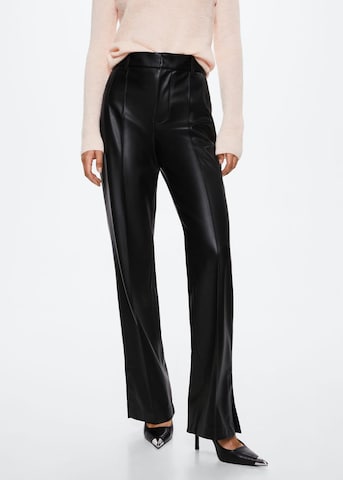 MANGO Loose fit Pleated Pants 'Maki' in Black: front
