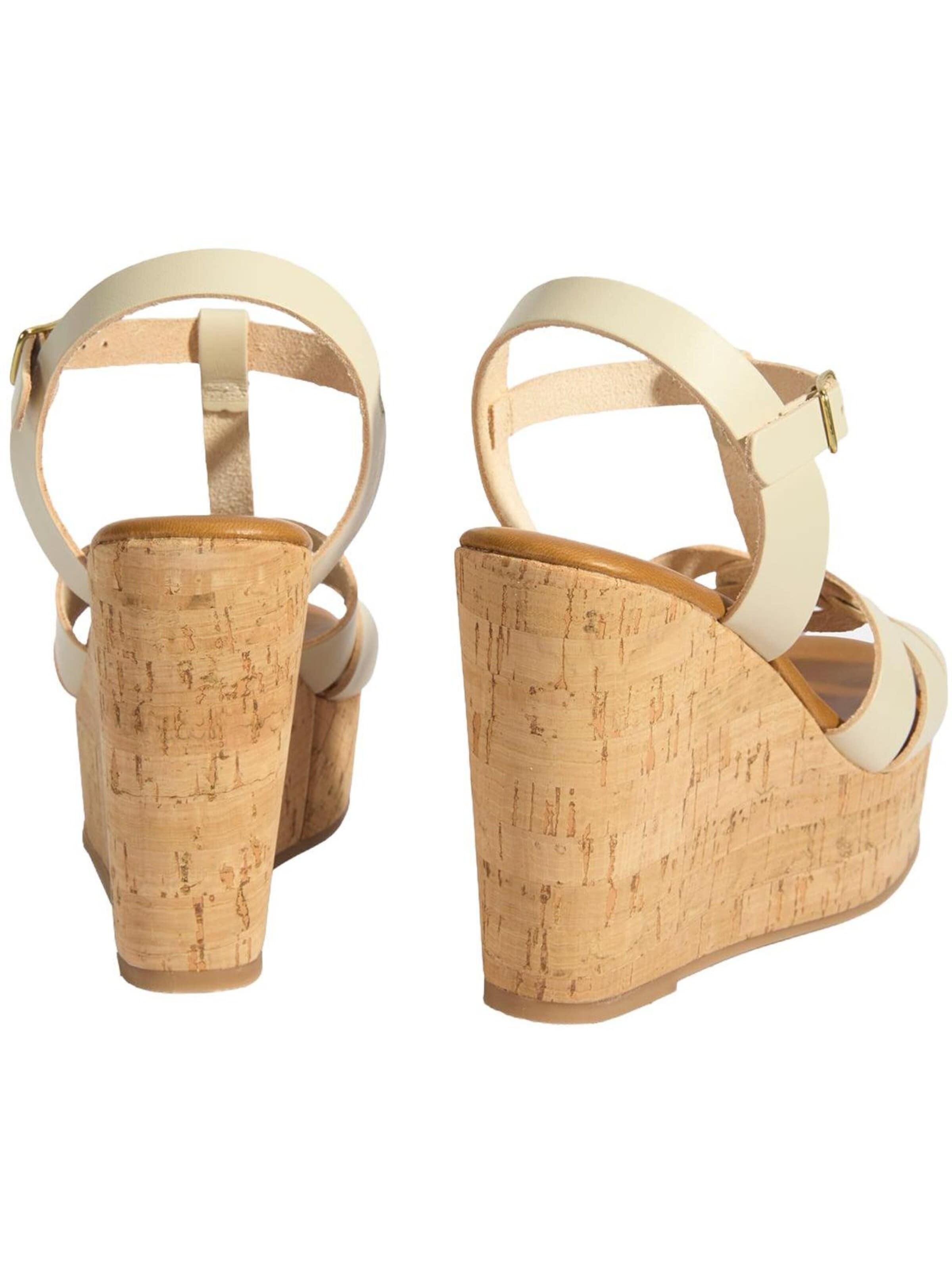 Desa Sandals 'Keilsandalen' in White
