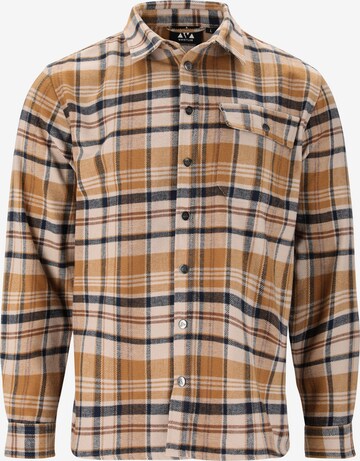 Whistler Regular fit Athletic Button Up Shirt 'Wolfhard' in Brown: front