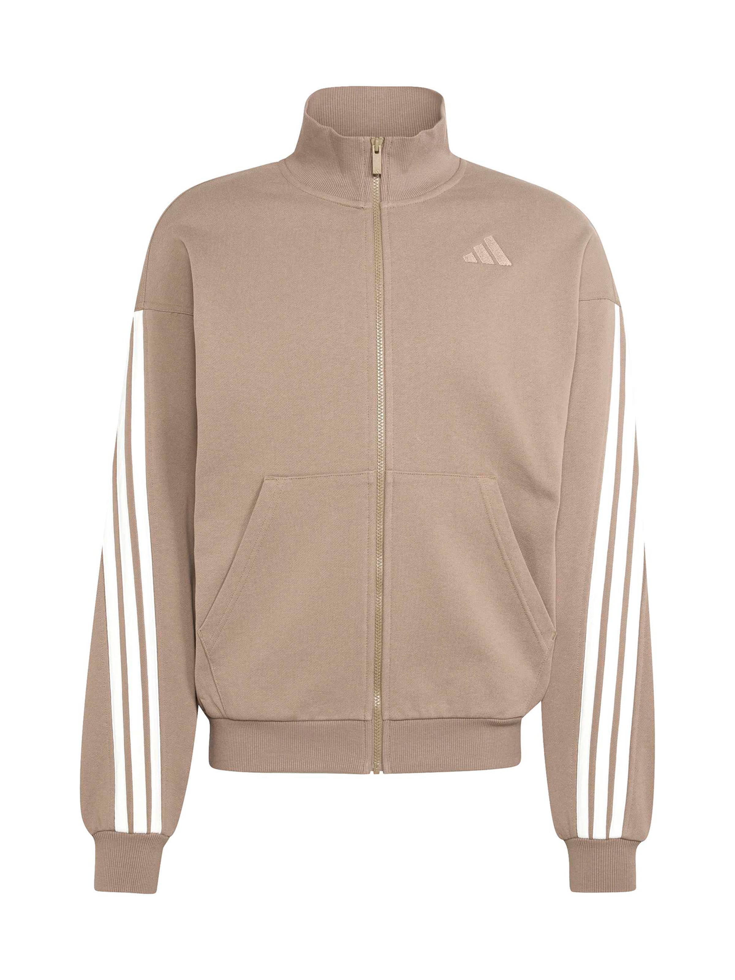 ADIDAS SPORTSWEAR Veste de survêtement 'AK' en XS en beige foncé / blanc, Vue avec produit