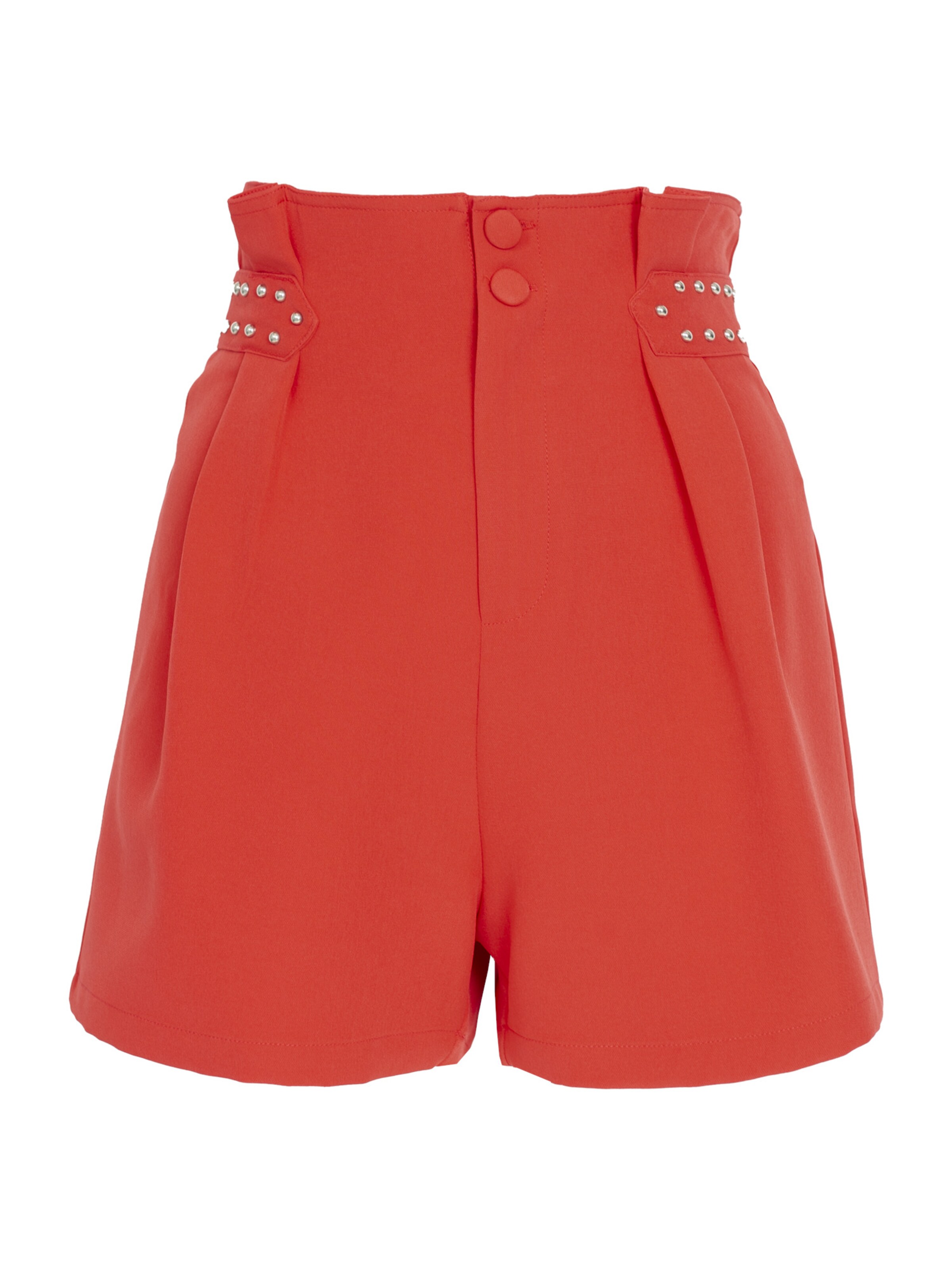 Influencer Loosefit Veckad byxa i röd: framsida