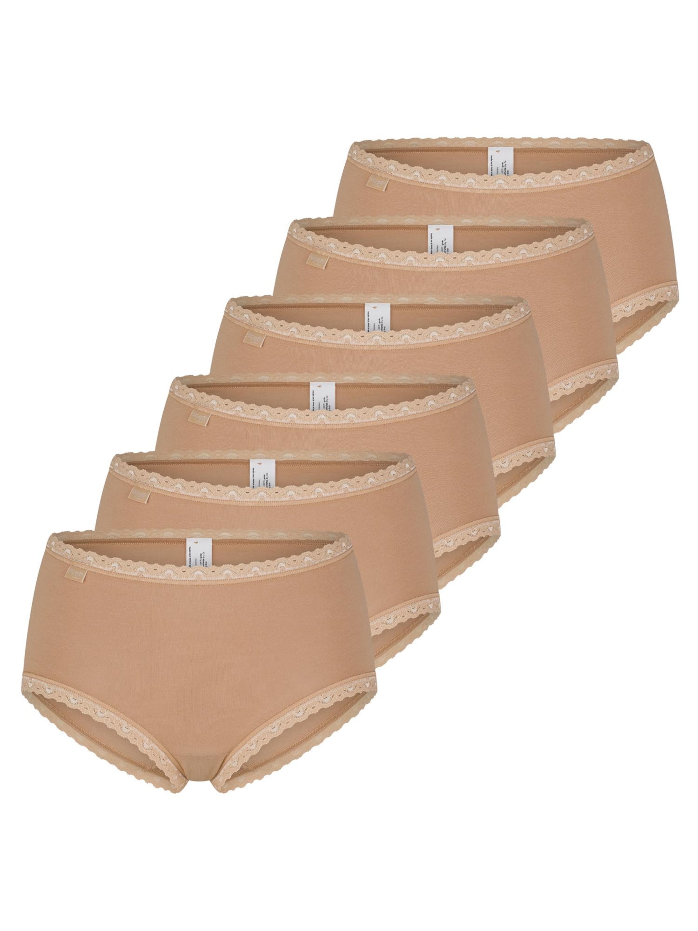 SLOGGI Slip '24/7 Cotton Lace' in Beige: front