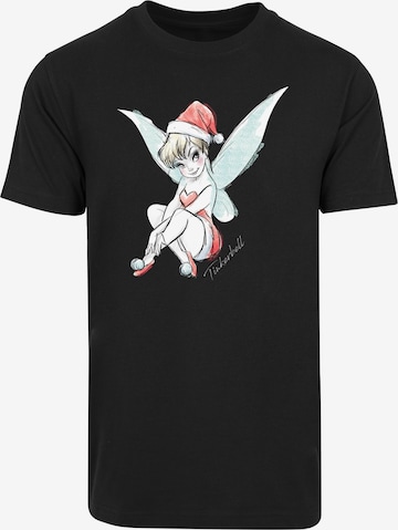 F4NT4STIC Shirt 'Disney Tinkerbell Christmas Fee' in Zwart: voorkant