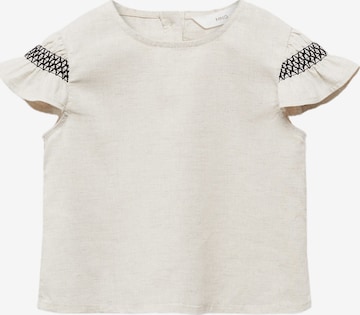 Chemisier MANGO KIDS en beige : devant