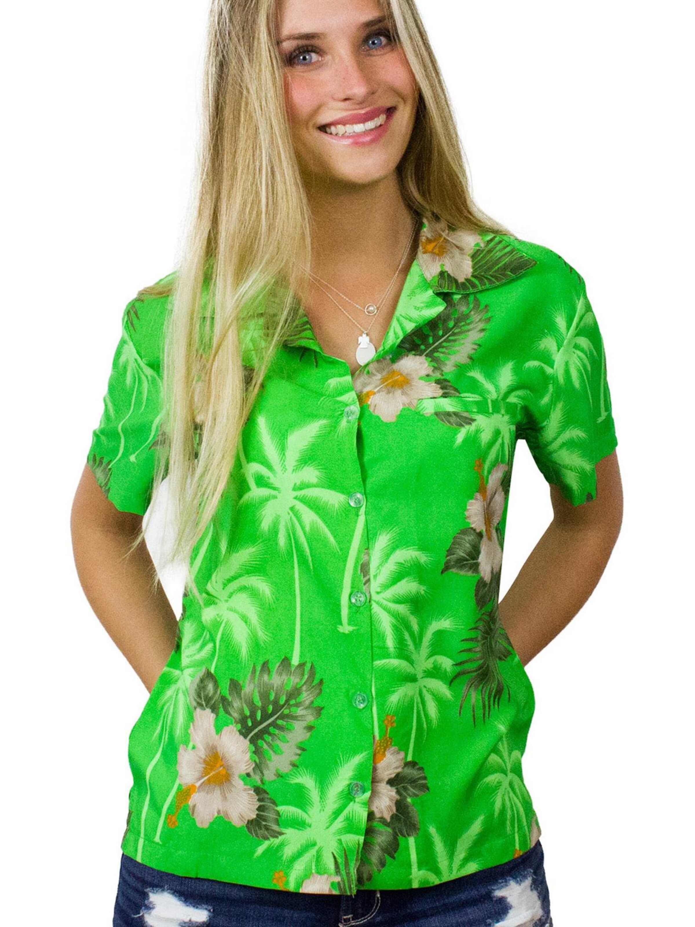 King Kameha Bluse 'Small Flower'‌‌‌‌‌‌‌‌ in Grün