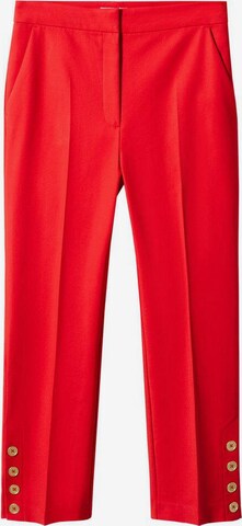 MANGO Regular Панталон с ръб 'Gold' в червено: отпред