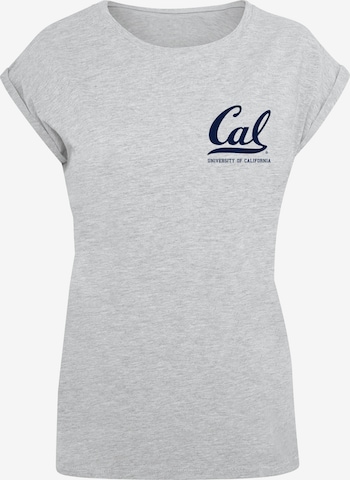 Merchcode Shirt 'Berkeley University - CAL' in Grijs: voorkant