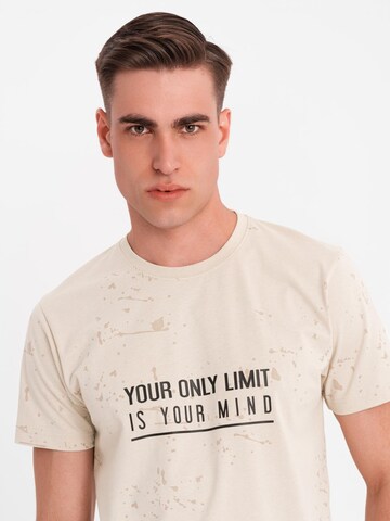 T-Shirt Ombre en beige
