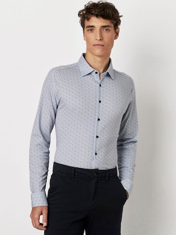 Coupe slim Chemise DESOTO en bleu : devant