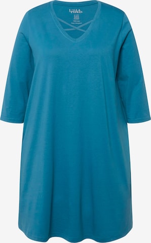 T-shirt Ulla Popken en bleu : devant