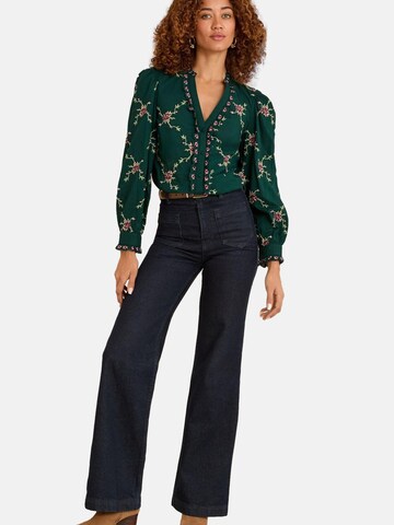 love & roses Bluse in Grün: Vorderseite