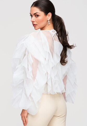 Ombre Blouse in White
