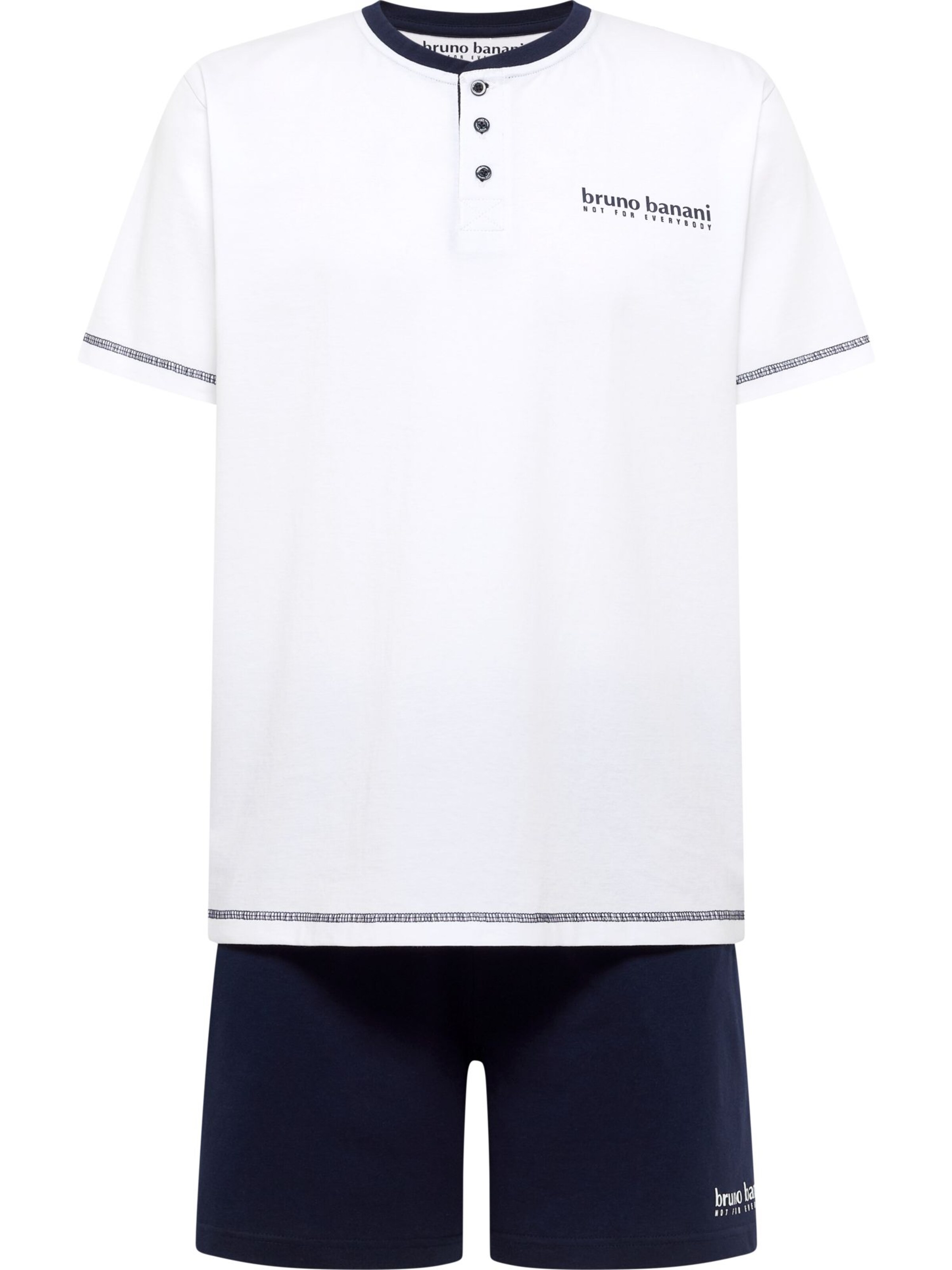 Pyjama long 'Hammond ' Bruno Banani en blanc : devant