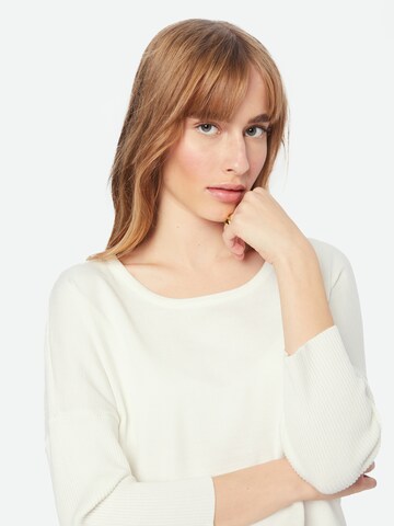 SAINT TROPEZ Pullover 'Mila' i hvid