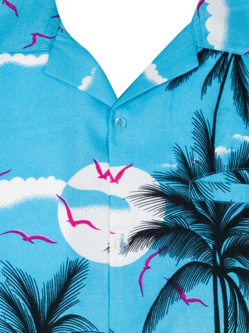 King Kameha Shirt 'Beach' in Blue