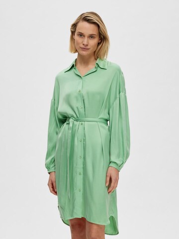 SELECTED FEMME Shirt Dress in Green: front